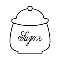 sugar pot isolated icon design