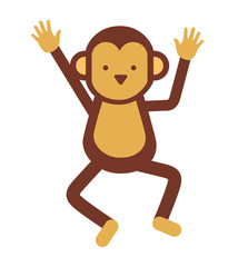 monkey cute isolated icon design