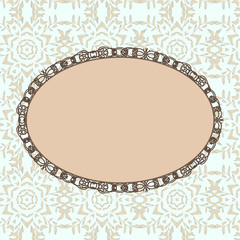 Oval vintage style frame