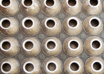 Texture formed by a tool for breeding of silkworms.