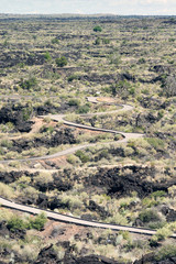 Meanders  walkway through lava fields at Valley of  Fires Recrea
