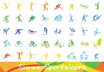 Sport Icons - Ebenen einzeln gruppiert und beschriftet | layers grouped seperately and labeled