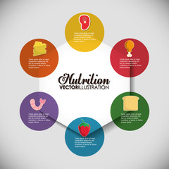 Nutrition and Organic concept represented by Infographic icon. Colorfull illustration. 