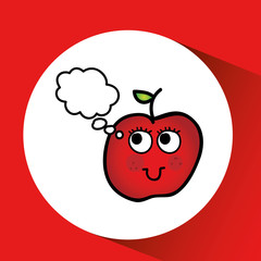 fruit nature healthy cartoon food