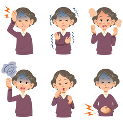 年配の女性の病気の症状6種類
