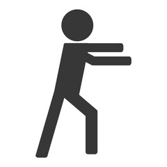 Person on fight icon avatar boxing isolated vector illustration