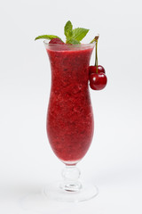 fresh smoothie on a white background