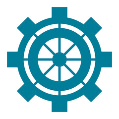 Obraz premium industrial wheel cog gear symbol isolated vector illustration