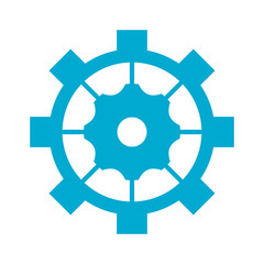 industrial wheel cog gear symbol isolated vector illustration