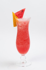 fresh smoothie on a white background