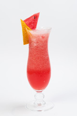 fresh smoothie on a white background