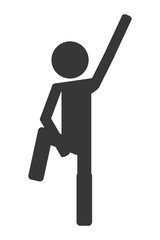 person icon excercisse fitness isolated vector illustration