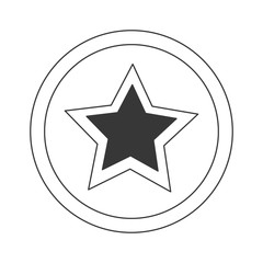 Sign and symbol star stamp isolated vector illustration