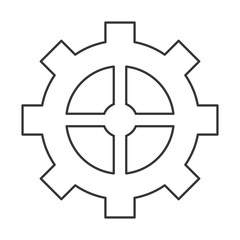 industrial wheel cog gear symbol isolated vector illustration
