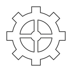 industrial wheel cog gear symbol isolated vector illustration