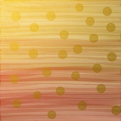 Abstract background autumn inspired orange watercolor lines and golden dots