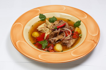 Georgian meat soup shurpa