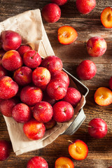 Fresh Raw Organic Cherry Plums