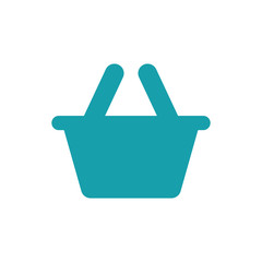 basket supermarket icon on white background