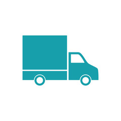 Fototapeta premium delivery van icon on white background