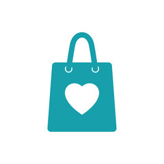 shopping bag icon on white background