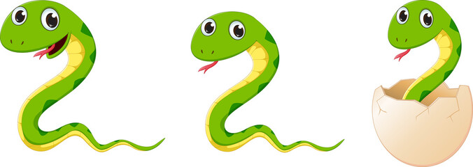Obraz premium cute snake cartoon