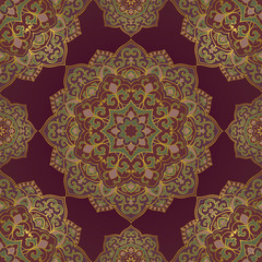 Lilac pattern of mandalas.