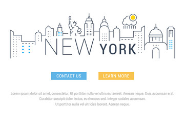 Obraz premium Website Banner and Landing Page New York