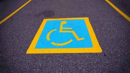 wheel chair sign parking spot