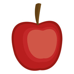 flat design whole apple icon vector illustration