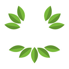 simple flat design leaves vector illustration vector illustration
