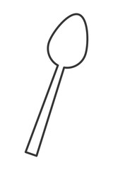 simple flat design single spoon icon vector illustration