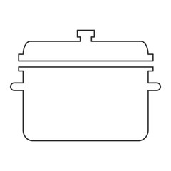 simple flat design cooking pot icon vector illustration
