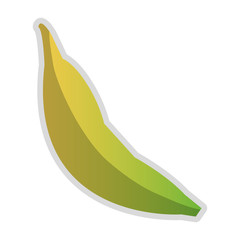 simple flat design whole banana icon vector illustration