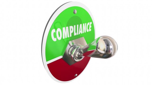 Compliance Follow Rules Laws Regulations Switch 3d Animation