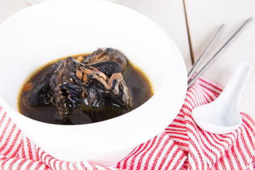 herbal black chicken soup