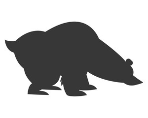 flat design polar bear icon vector illustration