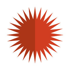 flat design cartoon sun icon vector illustration