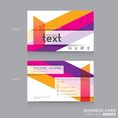 Business cards Design with abstract colorful banding shape background