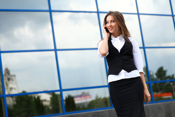 Businesswoman with cellphone