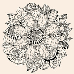 circle flower ornament