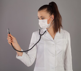 Stethoscope and nurse