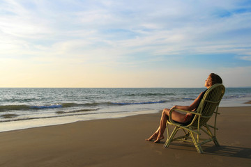 Woman on the beach