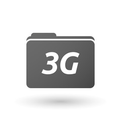 Isolated folder icon with    the text 3G