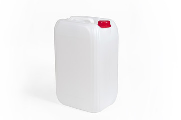 White plastic jerrycan