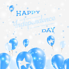 Fototapeta na wymiar Somalia Independence Day Patriotic Design. Balloons in National Colors of the Country. Happy Independence Day Vector Greeting Card.