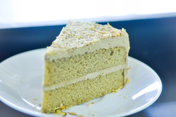 coffee cake with almond topping