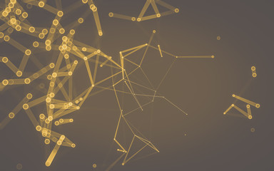 Obraz premium Abstract polygonal space low poly dark background, 3d rendering