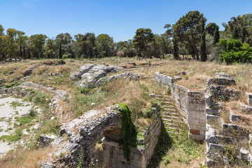 Fototapeta na wymiar Archaeological Park of Neapolis at Syracusa, Sicily