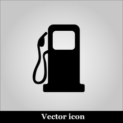 gas station on white background - vector icon